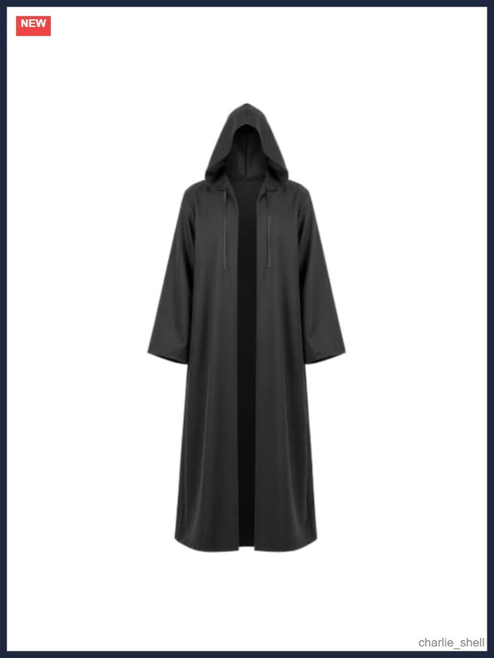 Men Unisex Hooded Cloak Medieval Knight Warlock Robe Cape Halloween Cosplay